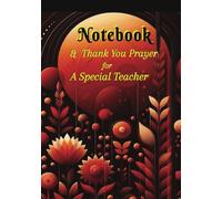 Notebook: & Thank You Prayer for a Special Teacher