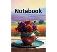 notebook: Watercolor painting of flowers in a vase