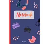 Notebook: Wide Ruled Music Notebook for School, High School, College & University | 100 Lined Pages for Class Notes, Music Theory, Practice Notes, Homework, Study & Exam Preparation
