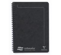 Notemaker Europa cahier reliure intégrale A5 120 pages détachables ligné - Noir