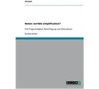 Noten: terrible simplification? Anonym (Auteur)