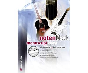 Notenblock Manuscript Paper: mit Tabulatur // in uitar tab