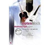 Notenblock Manuscript Paper: mit Tabulatur // in uitar tab
