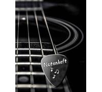 Notenbuch Gitarre Notenheft Gitarren Musikunterricht Bassgitarre Notenlinienheft Große Lineatur Gitarrenunterricht Anfänger Banjo Gitarrenbuch DIN A4 ... Mandoline Notensysteme Balalaika 02B17