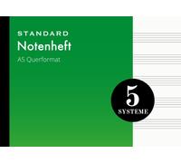 Notenheft A5 Querformat Grün: Blanko Notizbuch Mit Notenlinien 110 Seiten - 55 Blatt 5 Systeme Pro Seite