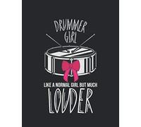 Notenheft: Das Notenbuch Fuer Alle Schlagzeuger Ueber 100 Blanko Seiten Im A4 Format Zum Niederschreiben Deiner Besten Songs Und Lieder Motiv: Drummer Girl 14