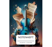 Notenheft DIN A4 100 Seiten 12 Systemen pro Seite. Für Musikunterricht Hobby Schule und Uni geeignet: Musikheft für Anfänger, Fortgeschrittene und Musiker. Softcover