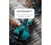 Notenheft DIN A4 mit 100 Seiten und 12 Systemen pro Seite Für Musikunterricht Schule und Hobby geeignet.: Musikheft für Anfänger Fortgeschrittene und Musiker Softcover