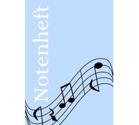 Notenheft: DIN A4 Notenlinienheft | 60 Seiten mit 12 Notenzeilen / Systeme pro Blatt | Papier 90g/m² | Musikheft mit Notenlinien