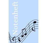 Notenheft: DIN A5 Notenlinienheft | 100 Seiten mit 12 Notenzeilen / Systeme pro Blatt | Papier 90g/m² | Musikheft mit Notenlinien
