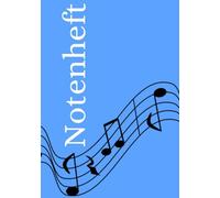 Notenheft: DIN A5 Notenlinienheft | 200 Seiten mit 12 Notenzeilen / Systeme pro Blatt | Papier 90g/m² | Musikheft mit Notenlinien