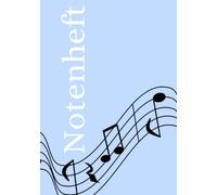 Notenheft: DIN A5 Notenlinienheft | 200 Seiten mit 12 Notenzeilen / Systeme pro Blatt | Papier 90g/m² | Musikheft mit Notenlinien