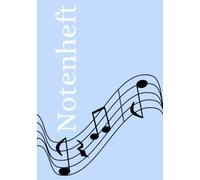 Notenheft: DIN A5 Notenlinienheft | 44 Seiten mit 12 Notenzeilen / Systeme pro Blatt | Papier 90g/m² | Musikheft mit Notenlinien