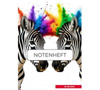 Notenheft für Lehrer - Design „Colourful Zebras“ - DIN A4: 80 Seiten mit Schülerlisten, Notenspalten & Notizen - für Grundschule bis Sek II - übersichtlich & liebevoll gestaltet