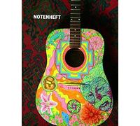 Notenheft: Klassisches Blanko Notenheft, 12 Notensysteme Pro Seite , Notenheft A4, Ideal Fuer Musiker, Schueler Oder Musiklehrer. Musik Notizbuch, (110 Seiten, Grosses Format, Abdeckung Gitarre)