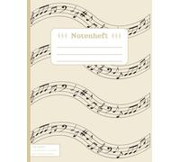Notenheft: Musikheft DIN A4 | 106 Seiten mit je 14 Notensystemen | Inkl. Inhaltsverzeichnis | Leere Notenblätter | Für Anfänger und Fortgeschrittene