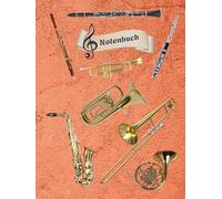 Notenheft Trompete DIN A4 Notenbuch Posaune Musikunterricht Waldhorn Notenlinienheft Große Lineatur Blasinstrumente Anfänger Kornett Querflöte ... Notensysteme Bariton Musiker Fagotte 02B12