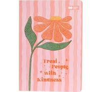 Notes 21.5x15 32k points poudre rayures roses et paillettes fleur Hapy couleur
