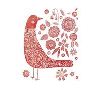 Notes: A Blank Guitar Tab Music Notebook Nordic Bird And Flower Cover Art