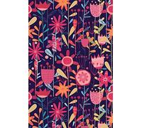 Notes: A Blank Guitar Tab Music Notebook With Wild Weeds And Flowers At Night Cover Art