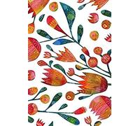 Notes: A Blank Sheet Music Notebook With Buds And Flowers Cover Art Painting