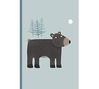 Notes: A Blank Squared Paper Journal With A Bear, Some Trees And The Moon Cover Art