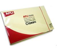 APLI Notes adhésives 125 x 75 mm – bloc de 100 feuilles – jaune