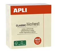 Bloc De 400 Feuilles De Notes Adhésives Jaunes ? 75x75mm Jaune