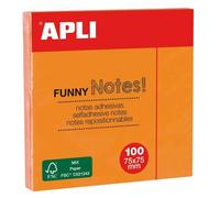 Notes Adhésives De Couleur Orange Fluo - 100 Feuilles - 75x75mm