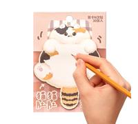 Notes adhésives en forme de chat - Bloc-notes de dessin animé, bloc-notes, mémo, autocollants adhésifs amusants pour amis, amoureux des chats