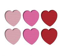 Notes adhésives en forme de cœur, bloc-notes autocollants colorés, accessoires de bureau, école, enseignants, cadeaux de Saint-Valentin, décorations de jour galentines (lot D)