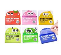 Notes adhésives extractibles - Notes transparentes mignonnes | Notes adhésives extractibles - Joli papier mémo pour bureau, école | Feuilles colorées transparentes avec motif extractible
