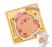 Notes adhésives Nouveauté, notes adhésives d'animaux, blocs-notes adhésifs de charpincho, choses amusantes de Capibara, accessoires de papeterie de dessin animé, bloc-notes art mode