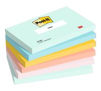 Post-it Notes autocollantes Couleurs Beach - Pack 6 blocs, 100 feuilles/bloc, 76×127 mm