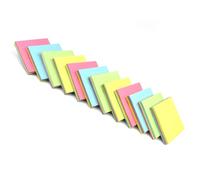 Notes adhésives Post-it Pastel | Blocs-notes adhésifs multicolores | Liste de choses à faire | Blocs-notes pour la maison le bureau et l'école | Blocs notes | Lot de 12 | 76mm x 76mm 100 feuilles/bloc