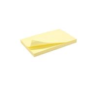 Notes adhésives repositionnables bloc 100 feuilles jaunes 75 x 125 mm
