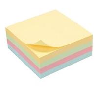 Notes adhésives repositionnables bloc 320 feuil. Coul. pastel 75x75mm G