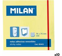 Notes adhésives révolutionnaires 75x75 mm - 100 pièces ! Idéales pour organiser les notes et les rappels ! Organisez votre journée avec MILAN !