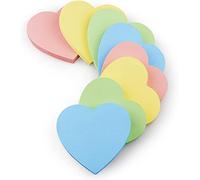 Notes auto-adhérentes/carnet de notes couleur, Blocs de notes adhésives en forme cœur, 7,6 x, cm, multicolores, lot 8, 75 feuilles par bloc(4 Pastel Color)