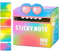 Notes autocollantes amusantes avec motif monstre mignon, motif animal pastel, bloc-notes autocollantes, petite liste de choses à faire, bloc-notes, fournitures pour bureau et école (J)