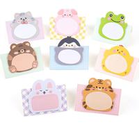 Notes Autocollantes Animaux Mignons,Paquet De 8 Notes Autocollantes Animaux Kawaii Marqueurs De Dessin Animé Drapeaux Formes Mignonnes Blocs-Notes Autocollants 160 Feuilles
