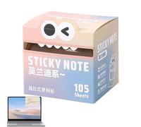 Notes Autocollantes Colorées pour Mise en Évidence, Bloc-Notes Translucide en Couleurs pour Mémo, Blocs Mémo Multicolores Détachables De 105 Feuilles/Rouleau Pour Surlignage, Rappels, Bureau, École, C