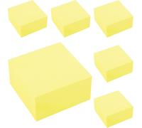 Notes Autocollantes Ensemble De 6 Pièces 76x76mm Notes Repositionnables 6x400 Un Bloc De Feuilles Fournitures De Bureau Couleur Jaune