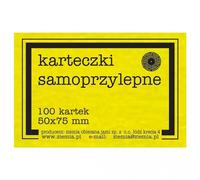 Notes autocollantes fluo 50x75mm 100K jaune