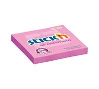 Notes autocollantes Hopax 360° - 76 x 76 mm / 100 feuillets / rose