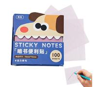 Notes Autocollantes Mignonnes 100 Feuilles Extractibles Mémos Translucides