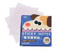Notes Autocollantes Mignonnes 100 Feuilles Mémo Translucides Détachables