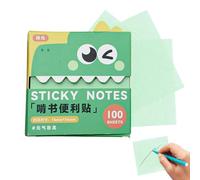 Notes Autocollantes Mignonnes 100 Feuilles Mémo Translucides Détachables | Blocs-Notes Autocollants Pour Papeterie École Bureau Travail Bibliothèque Livres Pupitre Carnets