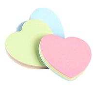 Notes autocollantes Notes de mémo Cube Joli coeur en forme de 100 feuilles Bloc-notes papiers pour étudiants Bureau avec un ruban adhésif double face 1 Pcs 76 * 76mm haute qualitéUtile