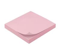 Notes Autocollantes Roses 75x75mm Repositionnables | Bloc 100 Feuillets Rose Pastel carré 75x75mm, Papier 75g/m², Bande Adhésive Repositionnable Sans Traces